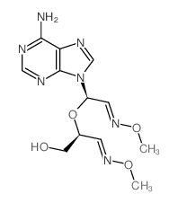 (2S,3Z)-2-[(1R,2Z)-1-(6-aminopurin-9-yl)-2-methoxyimino-ethoxy]-3-methoxyimino-propan-1-ol结构式