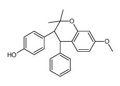 4-[(3S,4S)-7-methoxy-2,2-dimethyl-4-phenyl-3,4-dihydrochromen-3-yl]phenol Structure