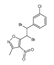 5-(1,2-dibromo-2-(3-chlorophenyl)ethyl)-3-methyl-4-nitroisoxazole结构式