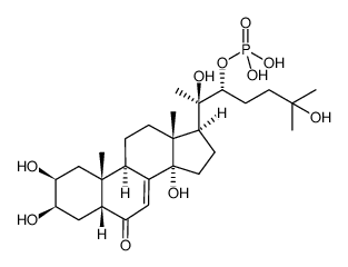 20-hydroxyecdysone-22-phosphate结构式