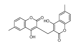 4-hydroxy-3-[(4-hydroxy-6-methyl-2-oxochromen-3-yl)methyl]-6-methylchromen-2-one结构式