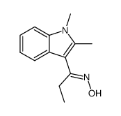 syn-1,2-dimethyl-3-propionylindole oxime Structure