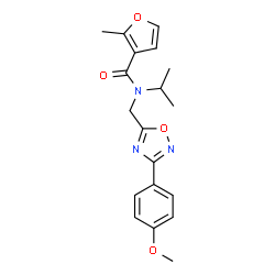 N-[[3-(4-methoxyphenyl)-1,2,4-oxadiazol-5-yl]methyl]-2-methyl-N-propan-2-ylfuran-3-carboxamide结构式