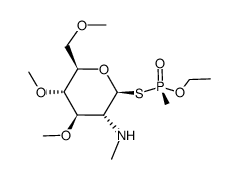 S-((2S,3R,4R,5S,6R)-4,5-dimethoxy-6-(methoxymethyl)-3-(methylamino)tetrahydro-2H-pyran-2-yl)O-ethyl (R)-methylphosphonothioate Structure