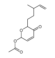 [6-(3-methylpent-4-enyl)-5-oxo-2H-pyran-2-yl] acetate Structure