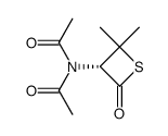 3-diacetylamino-4,4-dimethylthietan-2-one Structure