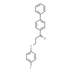 1-[1,1'-BIPHENYL]-4-YL-3-[(4-FLUOROPHENYL)SULFANYL]-1-PROPANONE structure