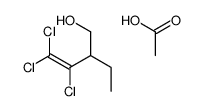 acetic acid,3,4,4-trichloro-2-ethylbut-3-en-1-ol Structure