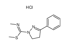methyl 4,5-dihydro-N-methyl-3-phenyl-1H-pyrazole-1-carboximidothioate monohydrochloride结构式