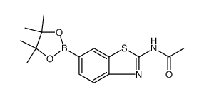 N-(6-(4,4,5,5-tetramethyl-1,3,2-dioxaborolan-2-yl)benzo[d]thiazol-2-yl)acetamide structure