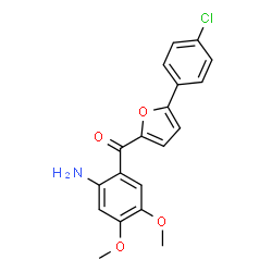 (2-AMINO-4,5-DIMETHOXY-PHENYL)-[5-(4-CHLORO-PHENYL)-FURAN-2-YL]-METHANONE结构式