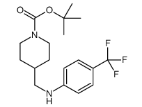 1-BOC-4-[(4-TRIFLUOROMETHYL-PHENYLAMINO)-METHYL]-PIPERIDINE结构式