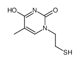 5-methyl-1-(2-sulfanylethyl)pyrimidine-2,4-dione结构式