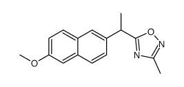 5-[1-(6-methoxynaphthalen-2-yl)ethyl]-3-methyl-1,2,4-oxadiazole结构式