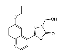 5-(6-ethoxyquinolin-4-yl)-3-(hydroxymethyl)-1,3,4-oxadiazol-2-one结构式