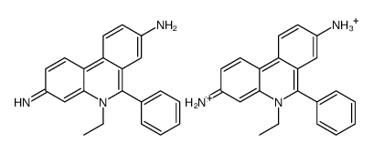 5-ethyl-6-phenylphenanthridin-5-ium-3,8-diamine结构式