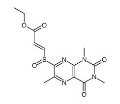 (E)-3-(1,3,6-Trimethyl-2,4-dioxo-1,2,3,4-tetrahydro-pteridine-7-sulfinyl)-acrylic acid ethyl ester Structure