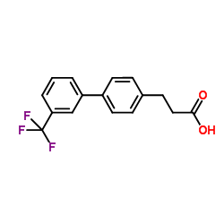 [1,1'-Biphenyl]-4-propanoic acid, 3'-(trifluoromethyl) Structure