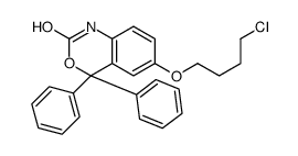 6-(4-chlorobutoxy)-4,4-diphenyl-1H-3,1-benzoxazin-2-one结构式