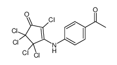 3-(4-acetylanilino)-2,4,4,5,5-pentachlorocyclopent-2-en-1-one结构式