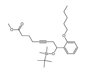 methyl 8-(tert-butyldimethylsilanyloxy)-8-(2-pentyloxyphenyl)-oct-5-ynoate Structure