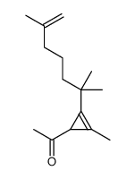 1-[2-(2,6-dimethylhept-6-en-2-yl)-3-methylcycloprop-2-en-1-yl]ethanone结构式