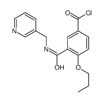4-propoxy-3-(pyridin-3-ylmethylcarbamoyl)benzoyl chloride Structure