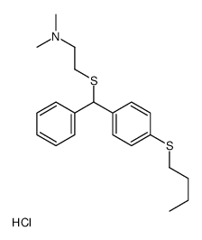 2-[(4-butylsulfanylphenyl)-phenylmethyl]sulfanylethyl-dimethylazanium,chloride Structure