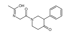 N-[2-oxo-2-(4-oxo-3-phenylpiperidin-1-yl)ethyl]acetamide结构式