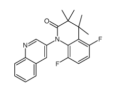 5,8-difluoro-3,3,4,4-tetramethyl-1-quinolin-3-ylquinolin-2-one结构式