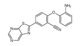 2-(2-aminophenoxy)-5-([1,3]thiazolo[5,4-d]pyrimidin-2-yl)benzonitrile Structure