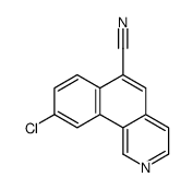 9-chlorobenzo[h]isoquinoline-6-carbonitrile结构式