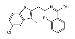 2-bromo-N-[2-(5-chloro-3-methyl-1-benzothiophen-2-yl)ethyl]benzamide结构式