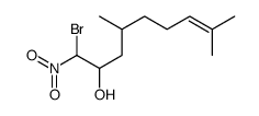 1-bromo-4,8-dimethyl-1-nitronon-7-en-2-ol结构式