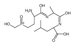 4-(Hydroxymethylphosphinyl)-L-2-aminobutanoyl-L-alanyl-L-leucine结构式
