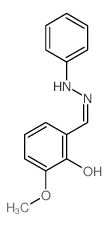 2-methoxy-6-[(2-phenylhydrazinyl)methylidene]cyclohexa-2,4-dien-1-one structure