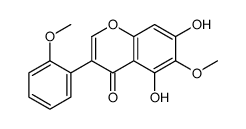 5,7-dihydroxy-6-methoxy-3-(2-methoxyphenyl)chromen-4-one结构式