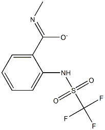 Benzamide,N-methyl-2-[[(trifluoromethyl)sulfonyl]amino]-,ion(1-)结构式