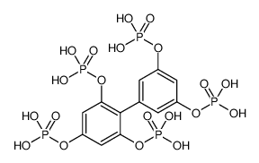 [1,1'-Biphenyl]-2,3',4,5',6-pentol, 2,3',4,5',6-pentakis(dihydrogen phosphate) Structure