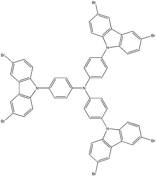 tris(4-(3,6-dibroMo-9H-carbazol-9-yl)phenyl)aMine Structure