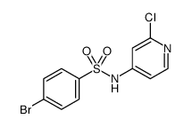 Benzenesulfonamide, 4-bromo-N-(2-chloro-4-pyridinyl)结构式