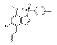5-bromo-7-methoxy-1-<(4-methylphenyl)sulfonyl>-1H-indole-4-acetaldehyde结构式