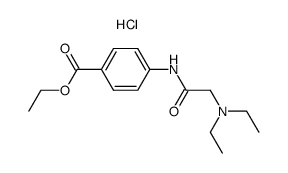 4-[(N,N-diethyl-glycyl)-amino]-benzoic acid ethyl ester, hydrochloride结构式