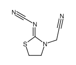 [3-(cyanomethyl)-1,3-thiazolidin-2-ylidene]cyanamide结构式