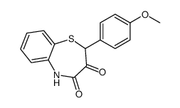 2-(4-methoxyphenyl)-5H-1,5-benzothiazepine-3,4-dione结构式