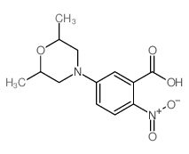 5-(2,6-Dimethylmorpholin-4-yl)-2-nitrobenzoic acid structure