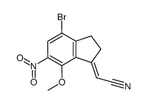 (4-bromo-7-methoxy-6-nitro-2,3-dihydro-1H-inden-1-ylidene)acetonitrile Structure