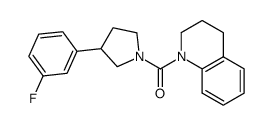 (3,4-Dihydro-2H-quinolin-1-yl)[3-(3-fluorophenyl)pyrrolidin-1-yl]methanone结构式