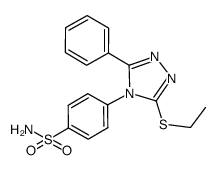4-(3-ethylthio-5-phenyl-4H-1,2,4-triazol-4-yl)benzenesulfonamide结构式