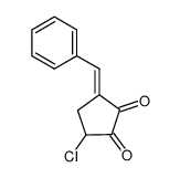 3-benzylidene-5-chloro-cyclopentane-1,2-dione Structure